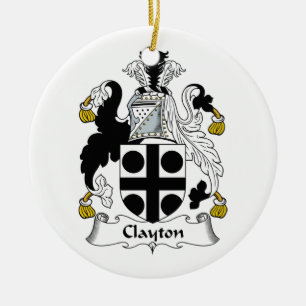 Clayton Familienwappen Keramik Ornament