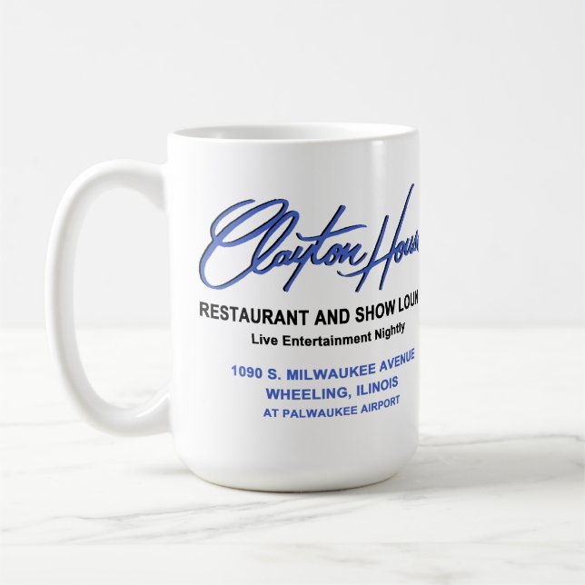 Clayton House Restaurant, Wheel, IL Kaffeetasse (Links)