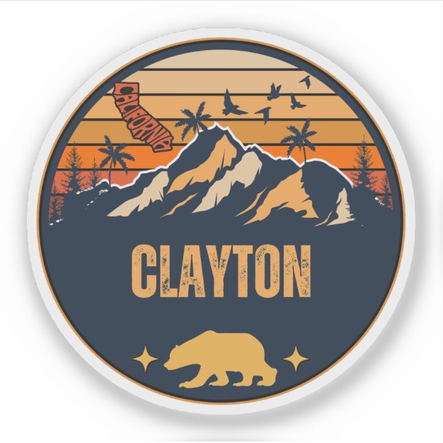 Clayton, Kalifornien Aufkleber (Vorderseite)