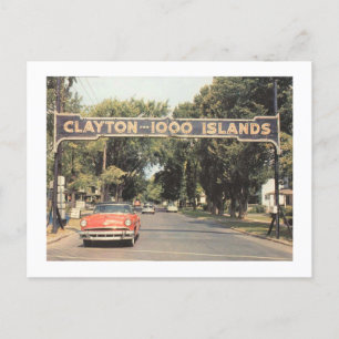 Clayton Thousand Islands NY, 1959 Vintag Style Postkarte