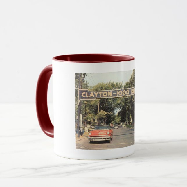 Clayton Thousand Islands NY, 1959 Vintag Style Tasse (Vorderseite Links)