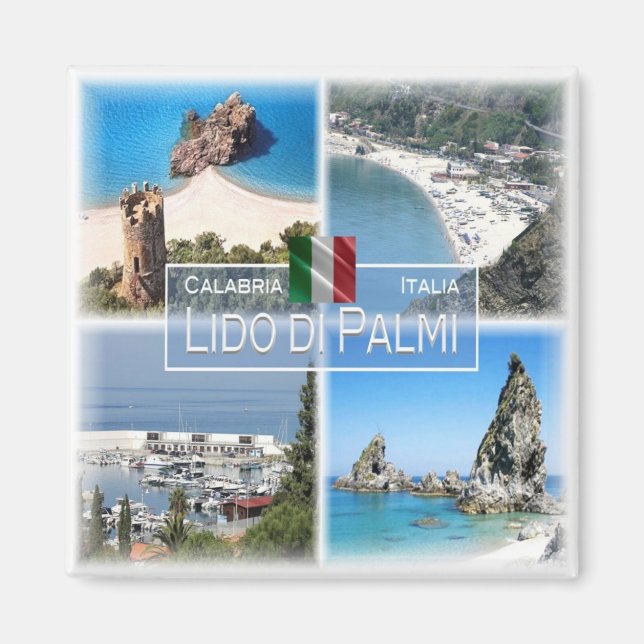 CLB003 LIDO DI PALMI, Kalabrien, Italien, Kühlschr Magnet (Vorne)