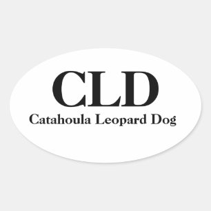 CLD Catahoula Leopard Dog Ovaler Aufkleber