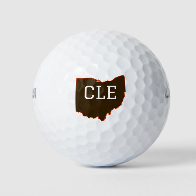 CLE Cleveland Ohio State Shape Golfball (Vorderseite)