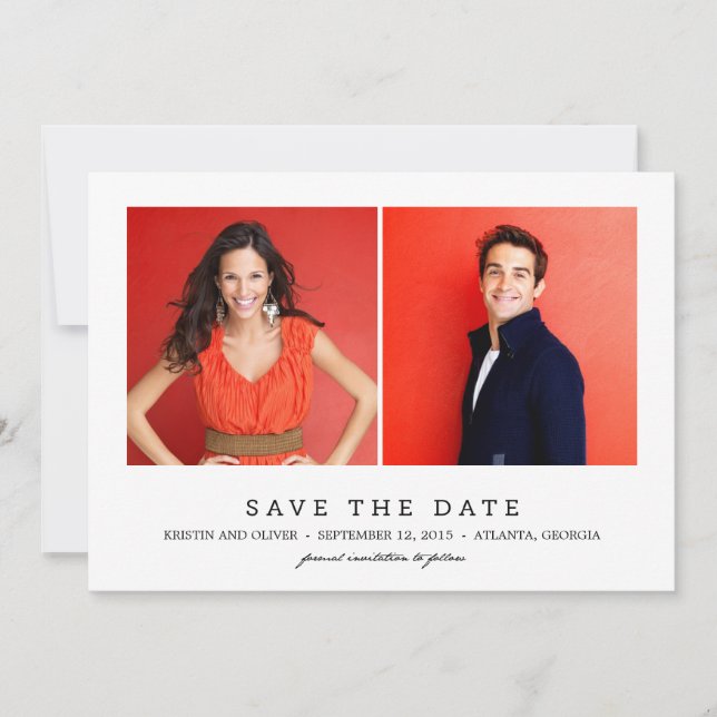 CLEAN 2 FOTOS speichern Save The Date (Vorderseite)