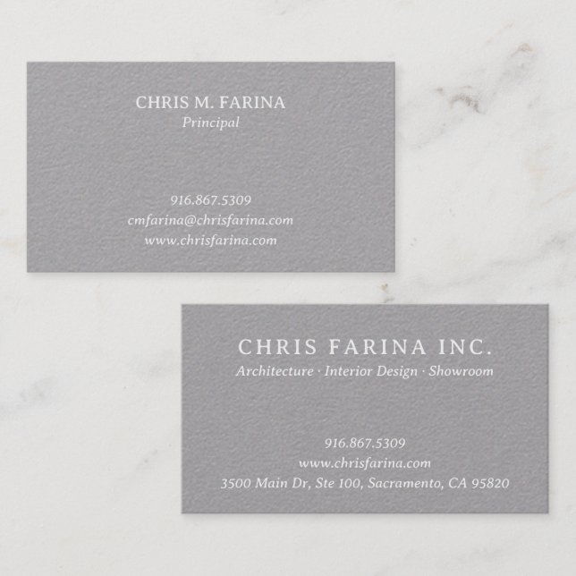 Clean Architect's Business Card Visitenkarte (Vorne/Hinten)
