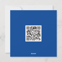 Clean Blue Corporate QR-Code Feiertagskarte