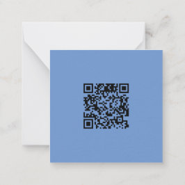 Clean Blue Corporate QR-Code Mitteilungskarte