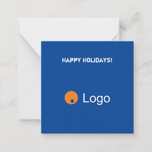 Clean Blue Corporate QR-Code Mitteilungskarte (Vorderseite)