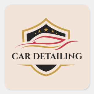 Clean Car Detailer Logo Aufkleber