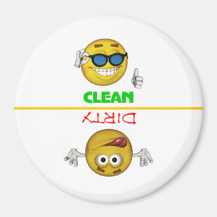 Clean Dirty Faces Dishwasher Magnet