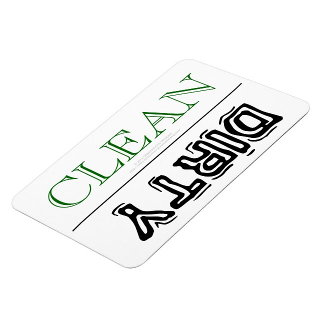 CLEAN DIRTY Geschirrspüler Wäschetrockner für mehr Magnet (Linke Seite)