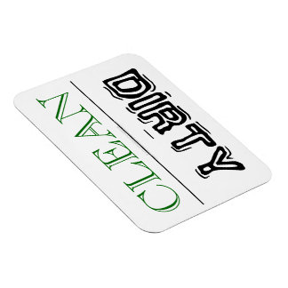 CLEAN DIRTY Mehrzweck-Geschirrspülmaschine Kleider Magnet