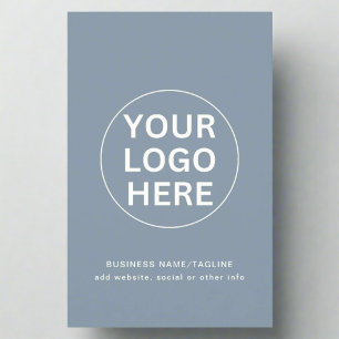 Clean Dusty Blue l Business Logo Marketing Flyer