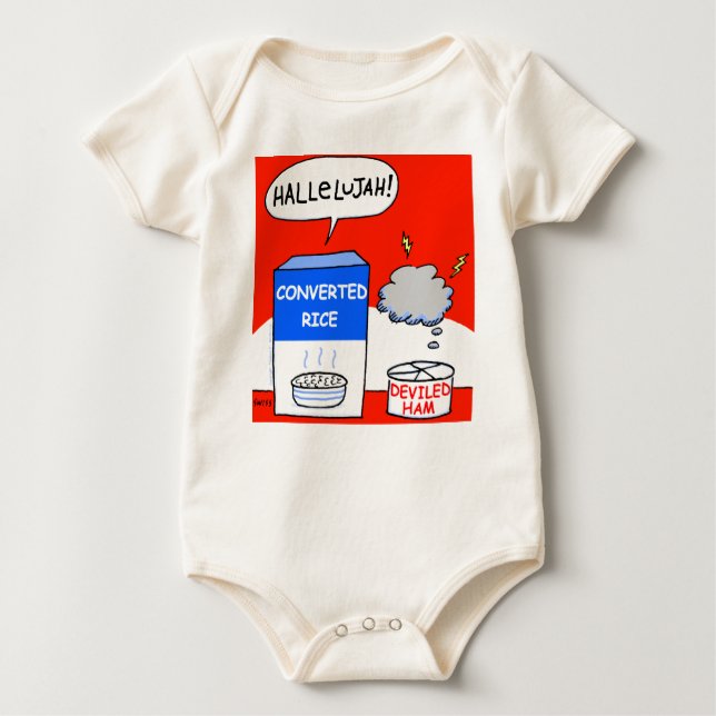 Clean Funny Evangelical Christlich Cartoon Baby Baby T-shirt (Vorderseite)