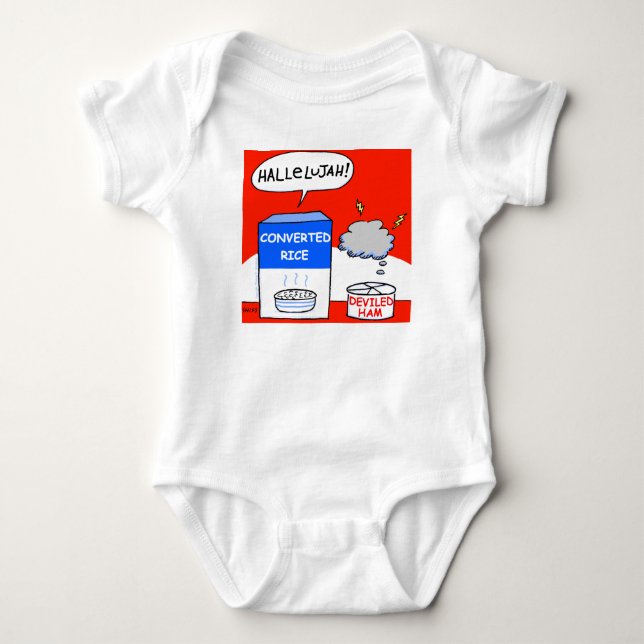 Clean Funny Evangelical Christlich Cartoon Baby T-shirt (Vorderseite)