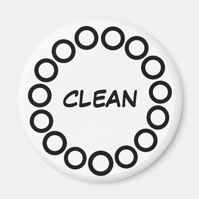 "CLEAN" Geschirrspülmaschine Magnet ("DIRTY" separ (Vorne)