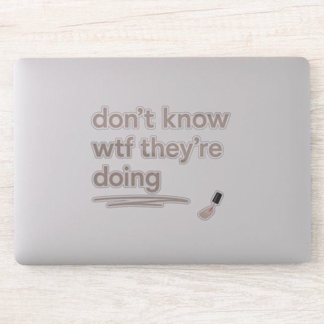 Clean Girl Chaos – Skincare Delulu Vibes Quote Aufkleber (Computer)