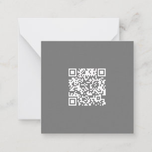 Clean Gray Corporate QR Code Mitteilungskarte