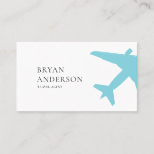 Clean Jet Silhouette Card - Minimaler Luftfahrtaus Visitenkarte