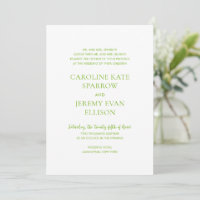 Clean Lime Green Elegante Hochzeit