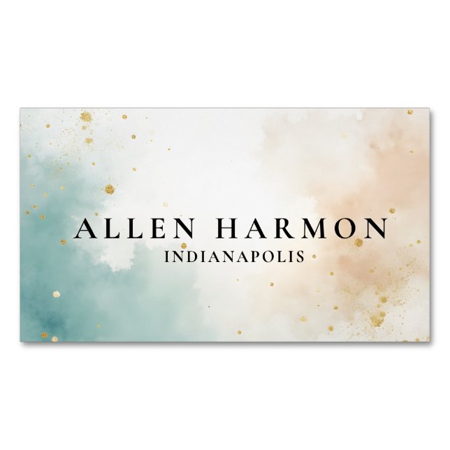 Clean Minimal Custom Family Name | 5-Minute Edit Magnetische Visitenkarte (Vorderseite)