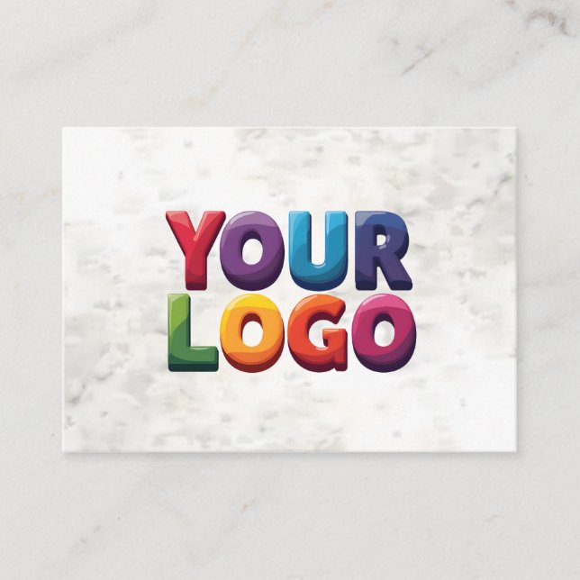 Clean Minimal | Custom Logo | 5-Minute Edit Visitenkarte (Vorderseite)