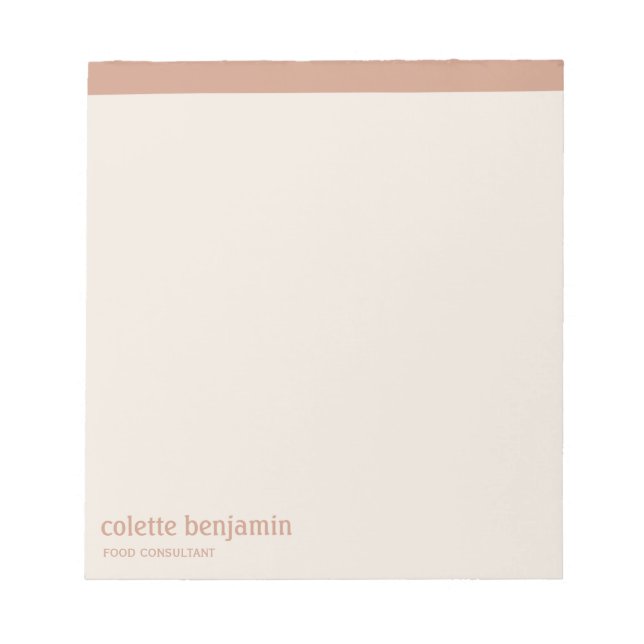 Clean Minimalist Antique Orange & Pale Peach Notizblock (Vorderseite)