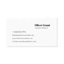 Clean Minimalist Business Card