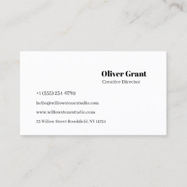 Clean Minimalist Business Card Visitenkarte