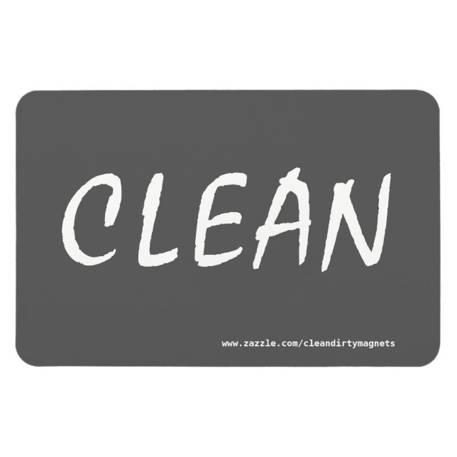 CLEAN mit Website-Adresse 4x6 rechteckiger Magnet (Horizontal)