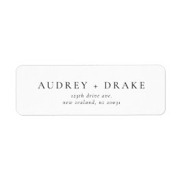 Clean Modern Wedding Return Address Label