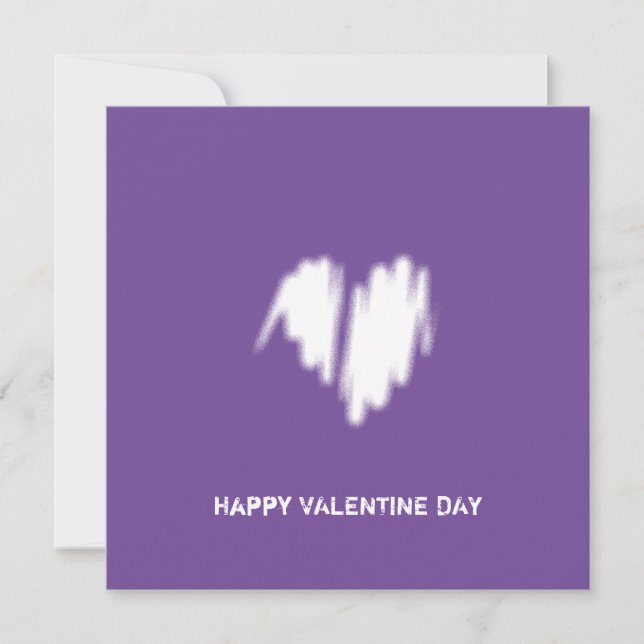 Clean monochrome Moderne klassische Liebe Herzstüc Karte (Vorderseite)