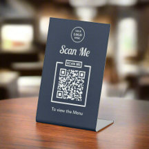 Clean Navy Scan QR Code Business-Logo