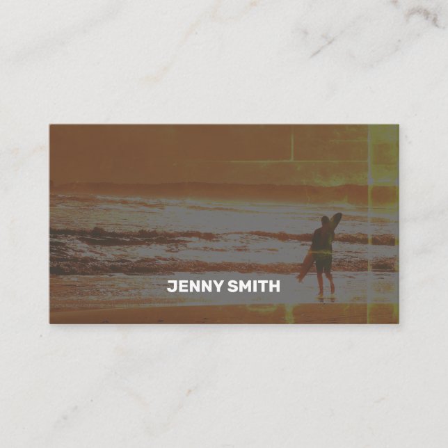 Clean Orange Classic Business Card Visitenkarte (Vorderseite)