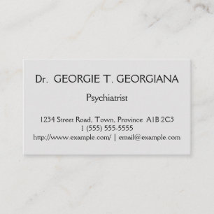 Clean Psychiater Business Card Visitenkarte