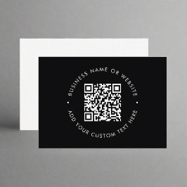 Clean QR Code l Promotionschwarz & Weiß Visitenkarte