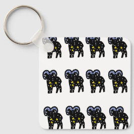 Clean Ram Zodiac Keychain – Bold Aries Symbol  Schlüsselanhänger