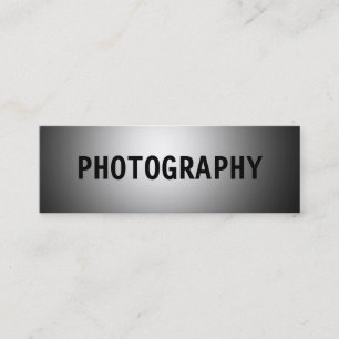 Clean Simple Black Out Fotograf Business Card Mini Visitenkarte