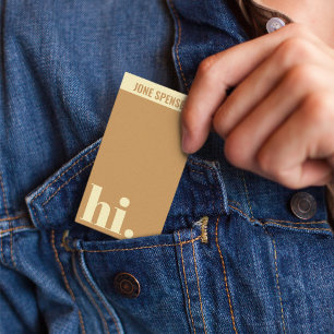 Clean Simple Camel Minimal Typografie Lässig Hallo Visitenkarte