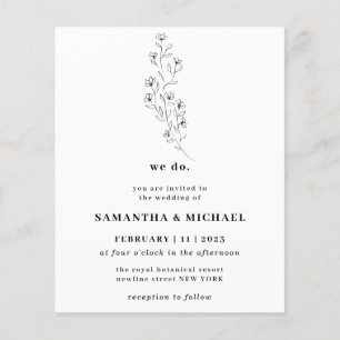 Clean Simple Classic Floral wir machen Haushalt Flyer