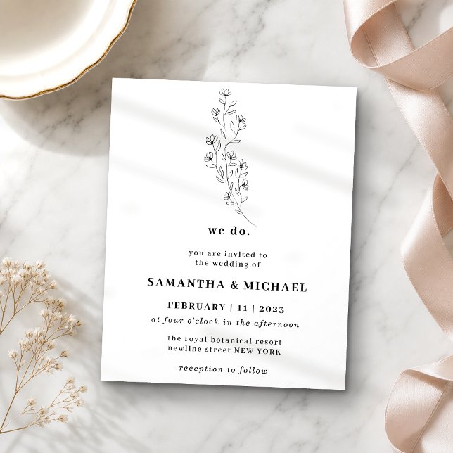 Clean Simple Classic Floral wir machen Haushalt Flyer (Von Creator hochgeladen)