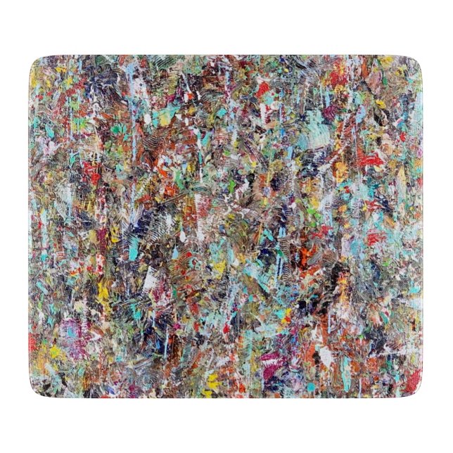 Clean Slate 6 x 7 Deko Glass Cutting Board Schneidebrett (Vorderseite)