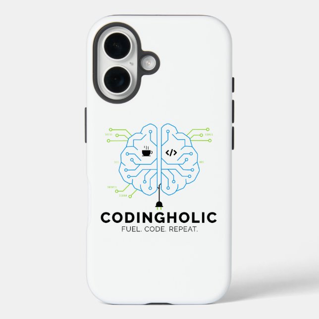 Clean Tech Brain für Programmierer und Entwickler Case-Mate iPhone Hülle (Rückseite)