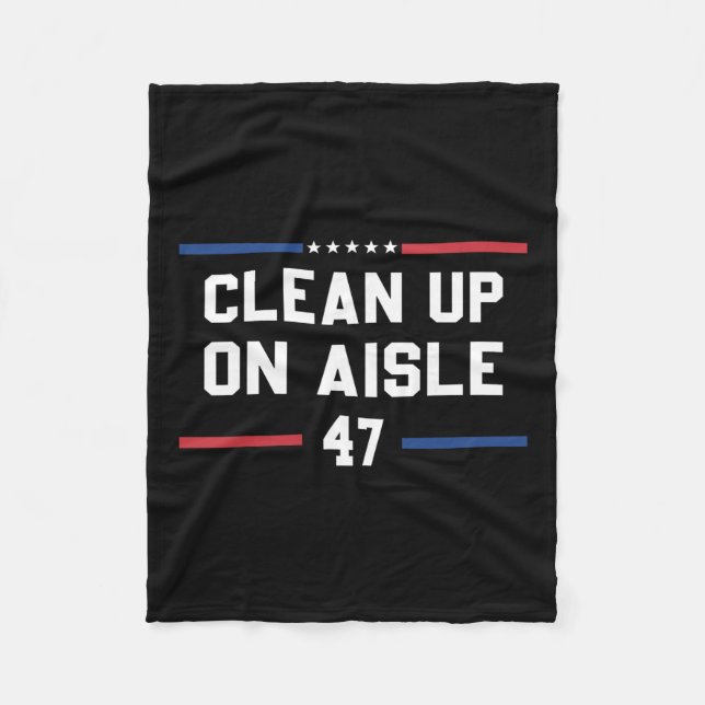Clean Up On Aisle 47 Anti Trump 8647 86 47 Impeach Fleecedecke (Vorderseite)