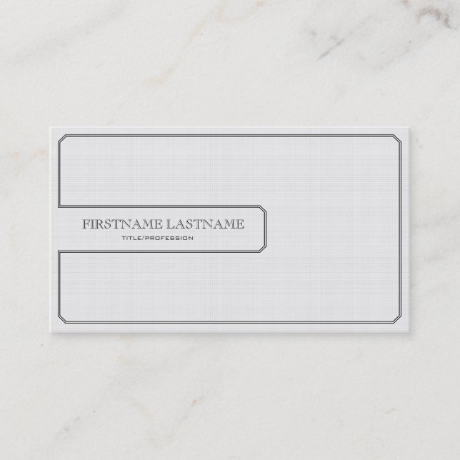 Clean White General Business Card Visitenkarte (Vorderseite)