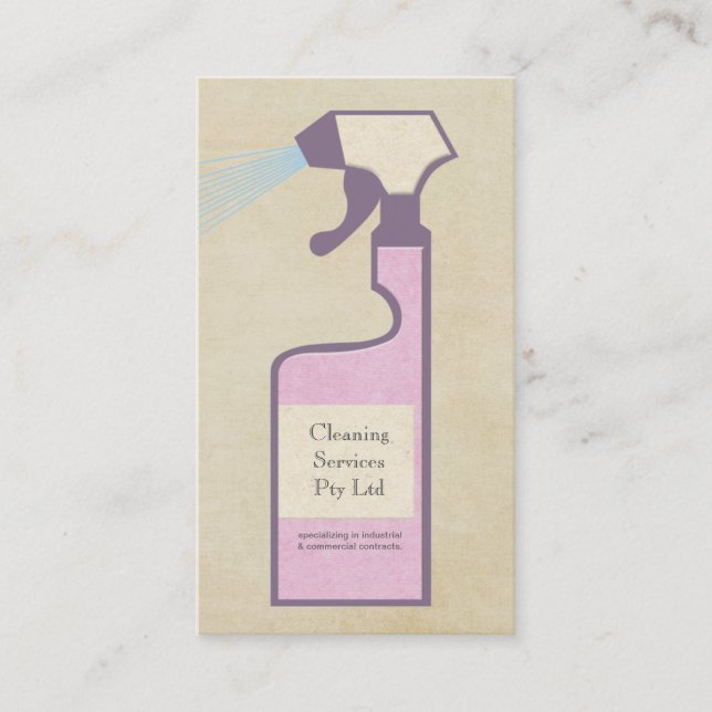 Cleaner Cleaner Service Business Visitenkarte (Vorderseite)