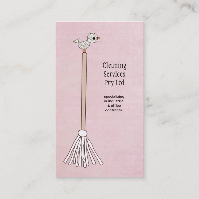 Cleaner Cleaner Service Business Visitenkarte (Vorderseite)