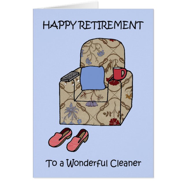 Cleaner Happy Retirement Cartoon Armchair (Vorne)