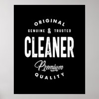 Cleaner Job Title T-Shirt Geschenke Mens Frauen